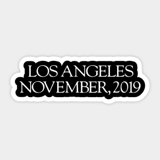 LA November, 2019 Sticker